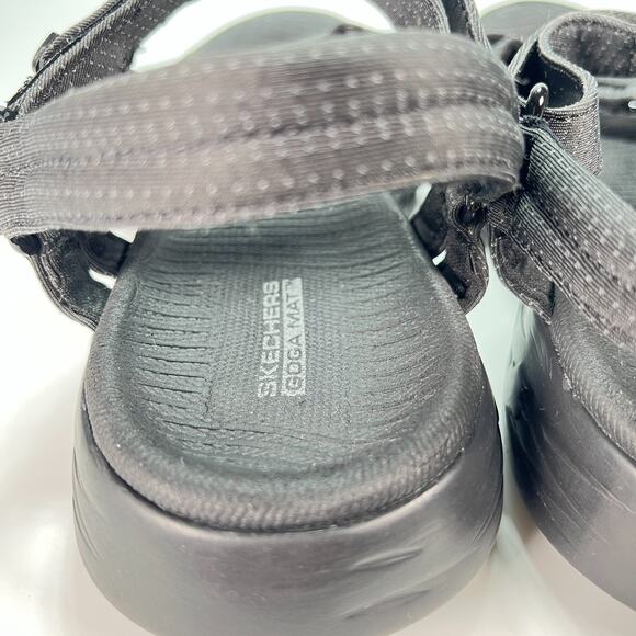 Skechers On The Go 600 Brilliancy Black Hook & Loop Sandals 15316 Women's Size 8 - Picture 8 of 10
